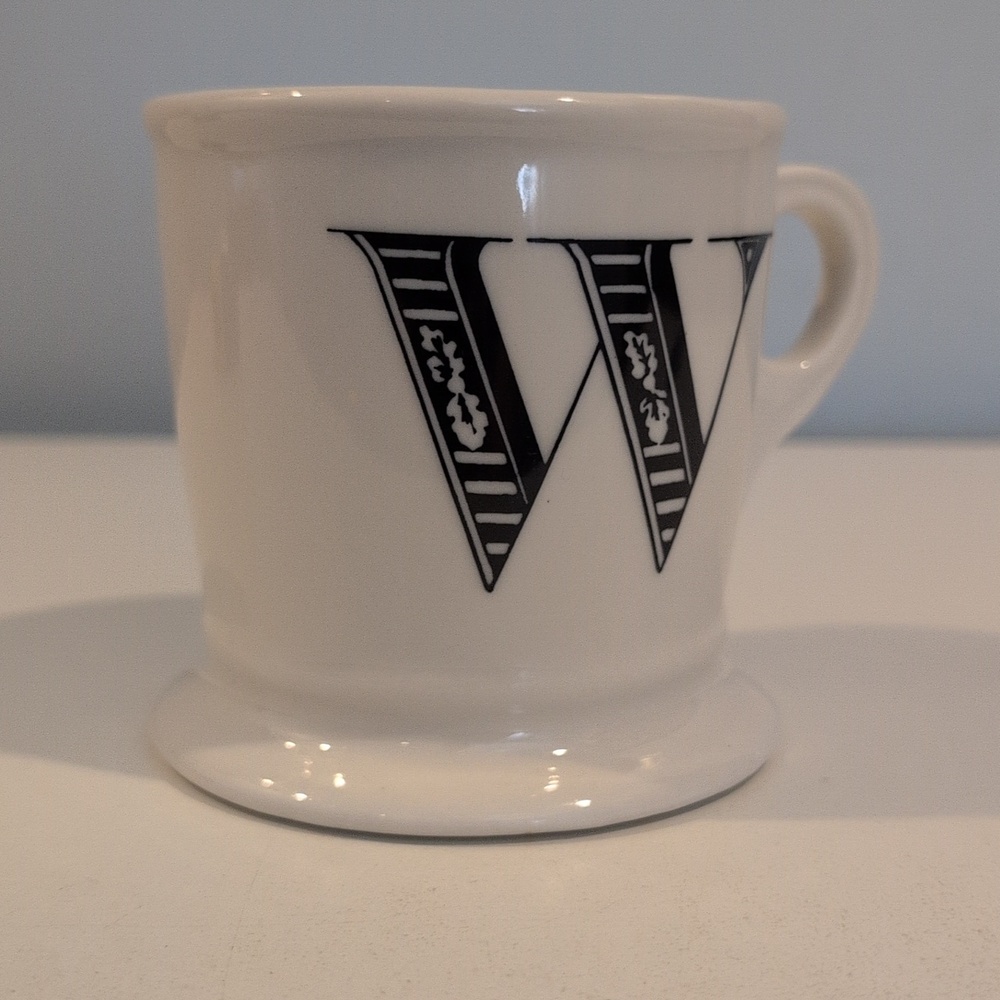 Anthropologie Ceramic 12 Ounce Monogram Initial W Coffee Mug - Picture 3 of 14